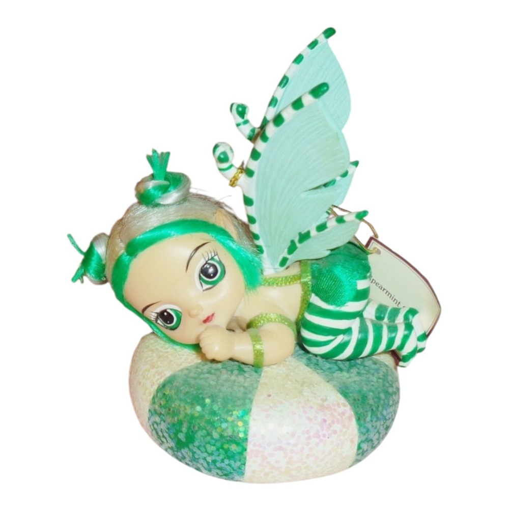 Jasmine Beckett Griffith "Spearmint Sprite" Enchanted Fairy Figurine Glitter
